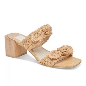 Dolce Vita Raffia Block Heel Sandals | Women’s Size 8.5